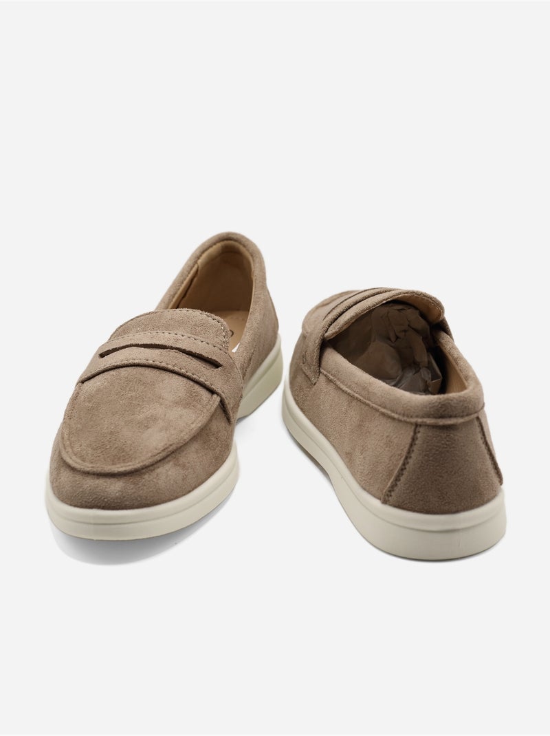 Instapmocassins Taupe - Kiabi