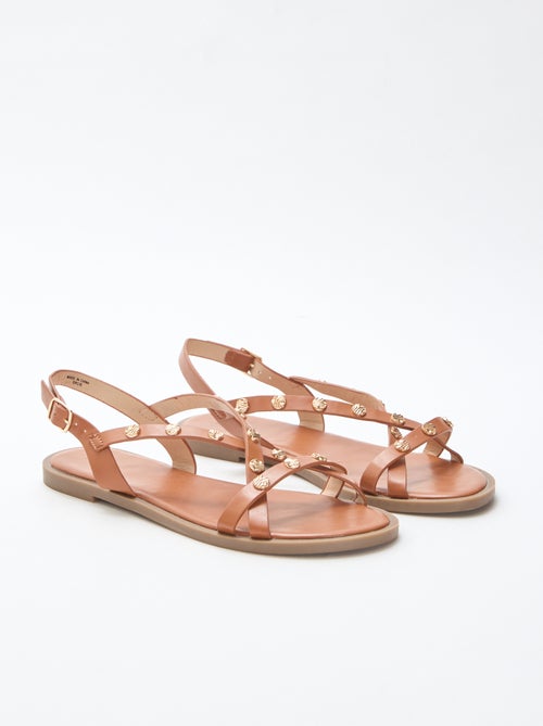 Instappers met bandjes en glanzende studs - Kiabi