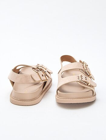 Instappers van suèdine met verstelbaar hielbandje