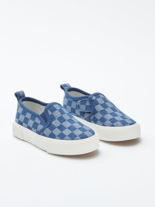 Instapsneakers met ruitjes - Kiabi
