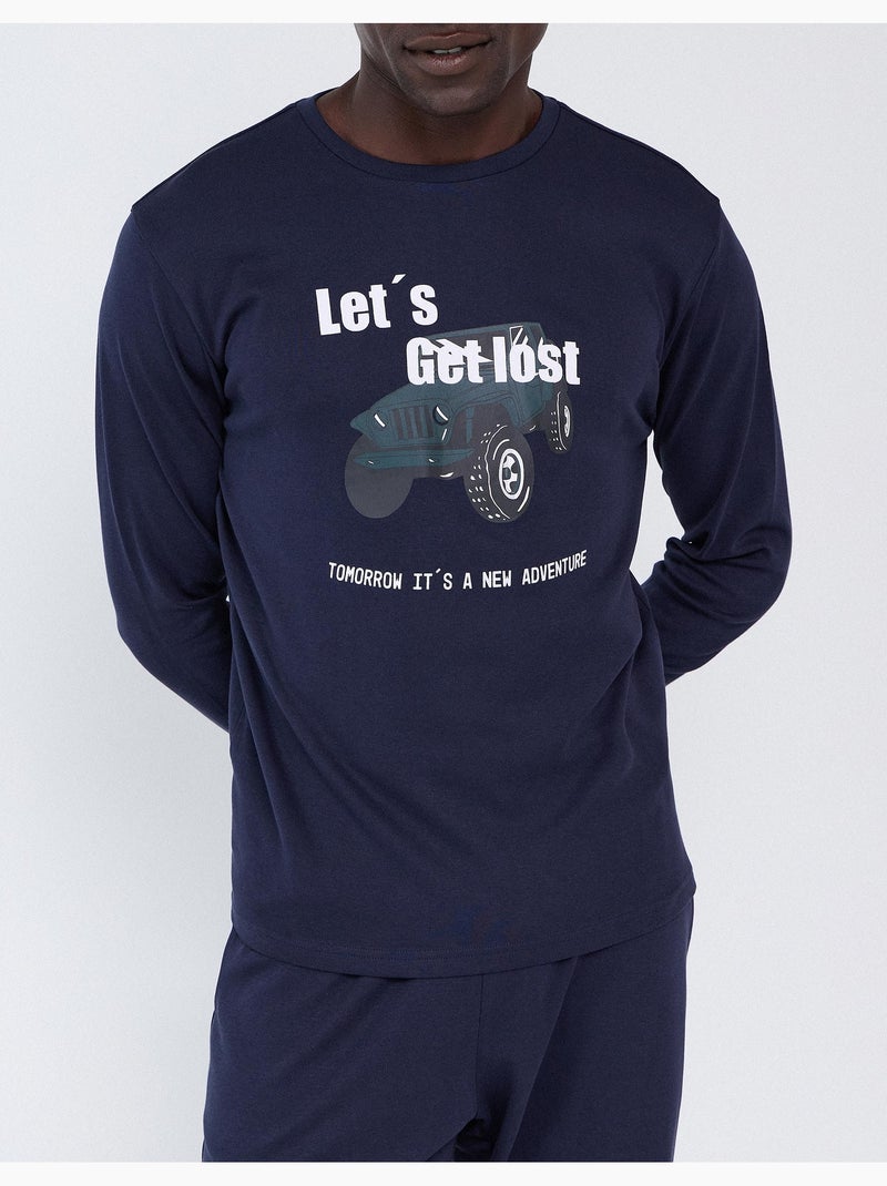 Interlock-pyjama's, mo fashion Blauw - Kiabi