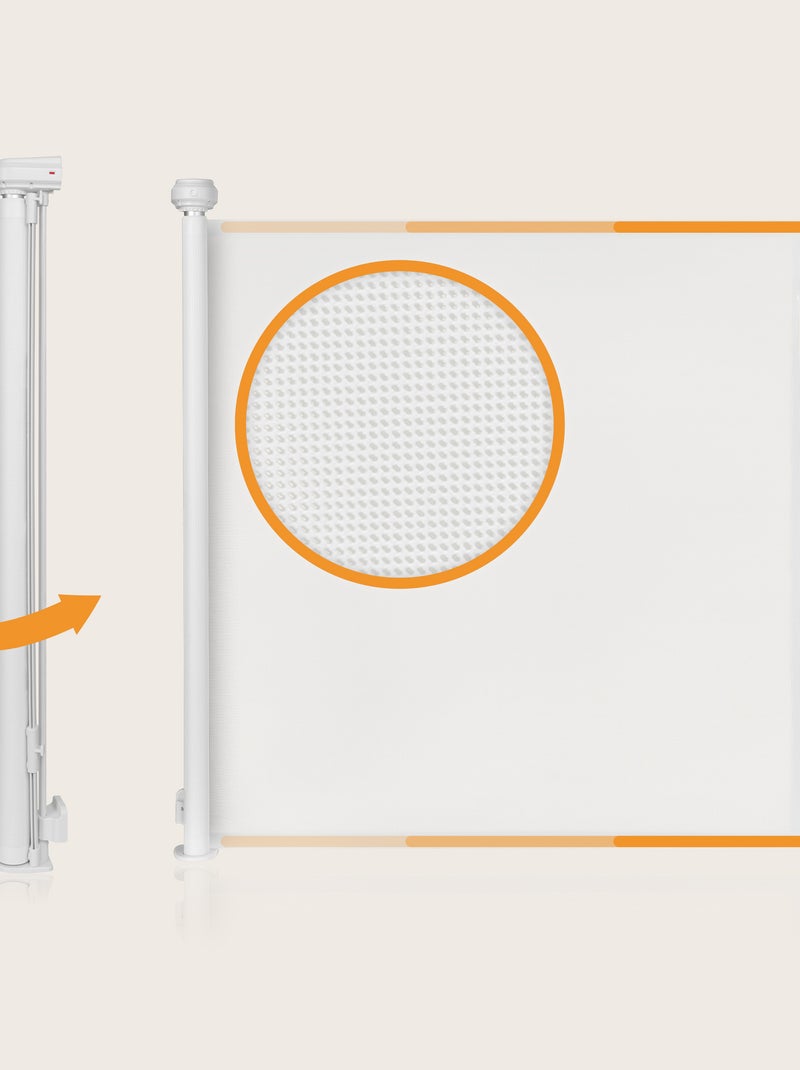 Intrekbaar veiligheidshekje – LIONELO Thea – 85 x 140 cm – Zonder drempel Wit - Kiabi