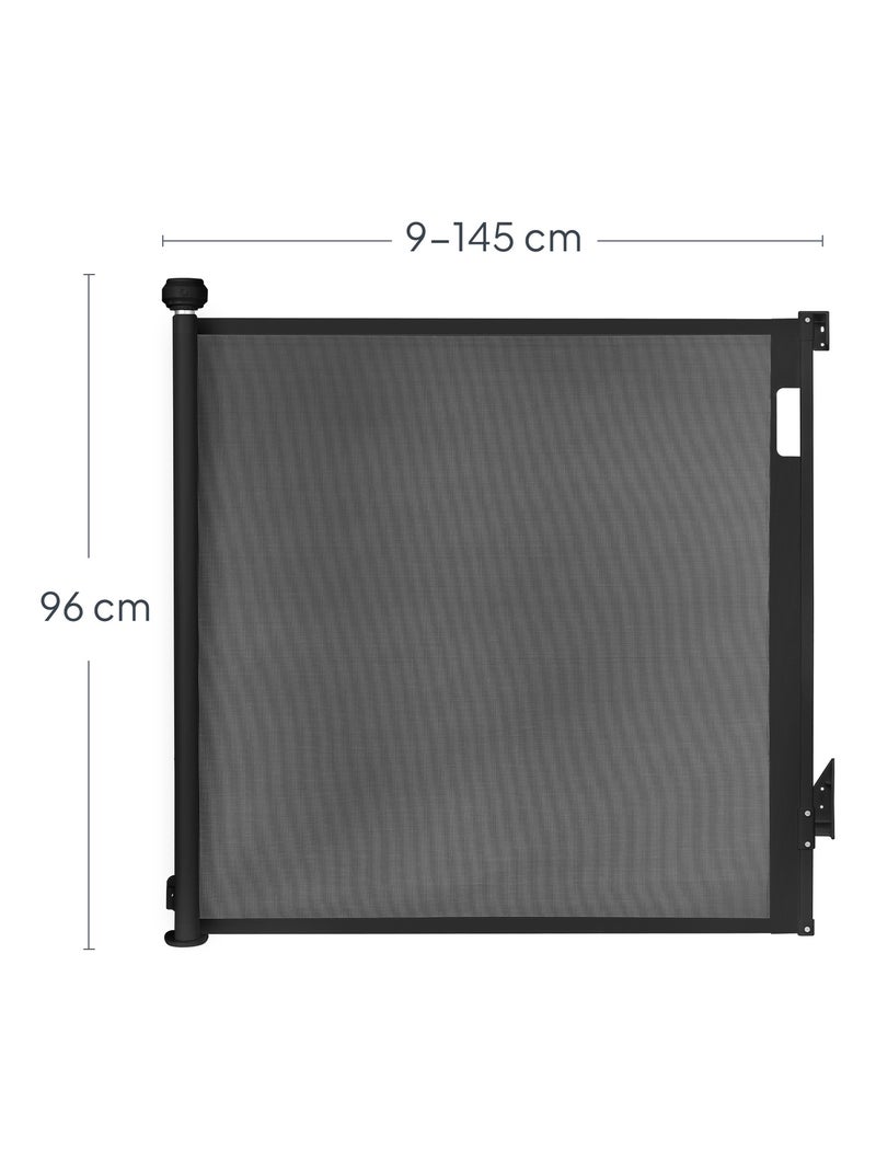 Intrekbaar veiligheidshekje – LIONELO Thea – 85 x 140 cm – Zonder drempel Zwart - Kiabi