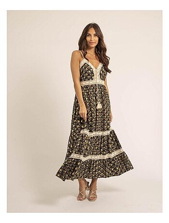 Ipina maxi-jurk met patroon