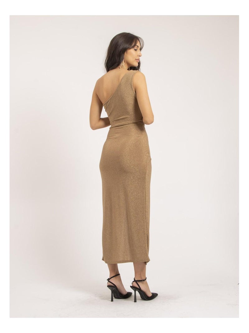 Ipolina maxi-jurk met pailletten Beige - Kiabi