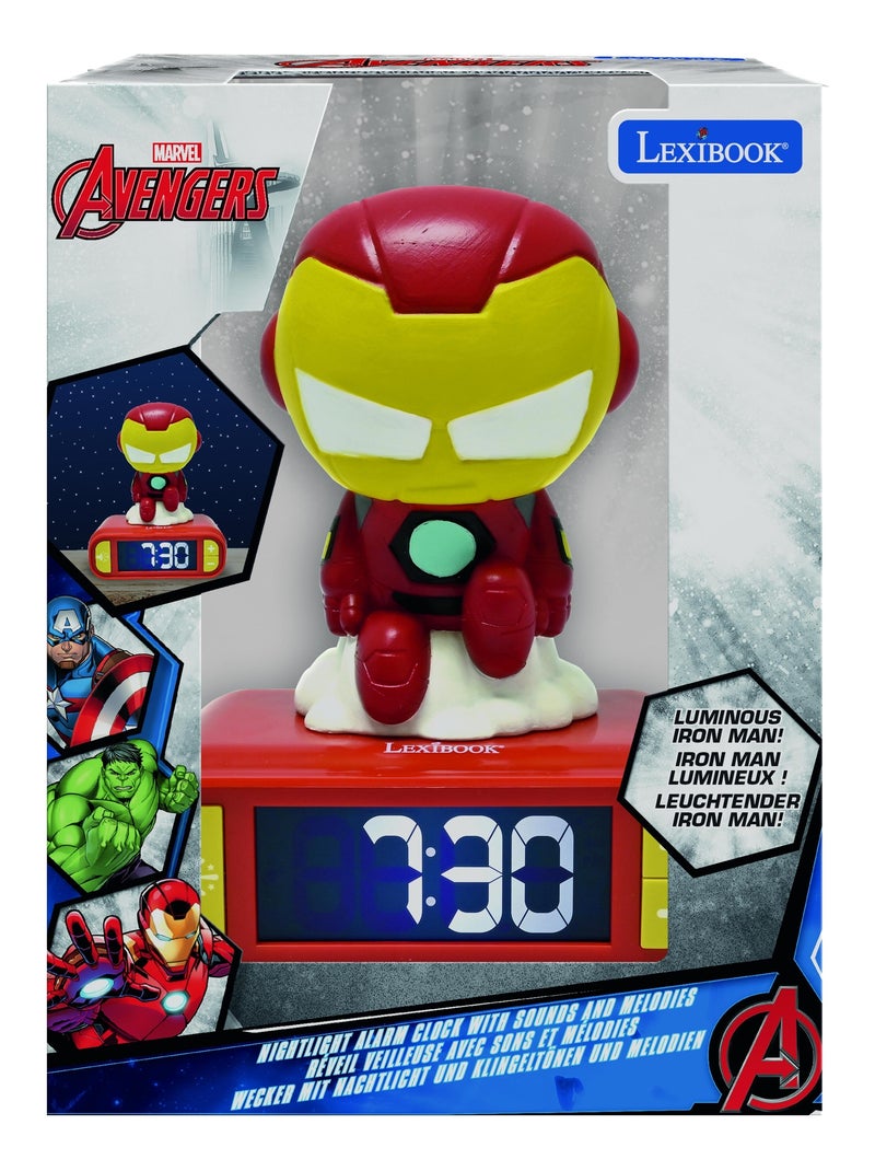 Iron man nachtlampje wekker met geluiden Rood - Kiabi