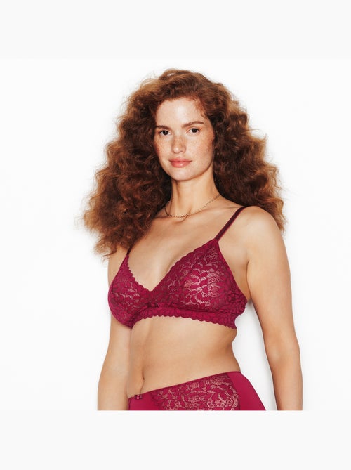 Isadora beha zonder beugel bordeaux - Kiabi
