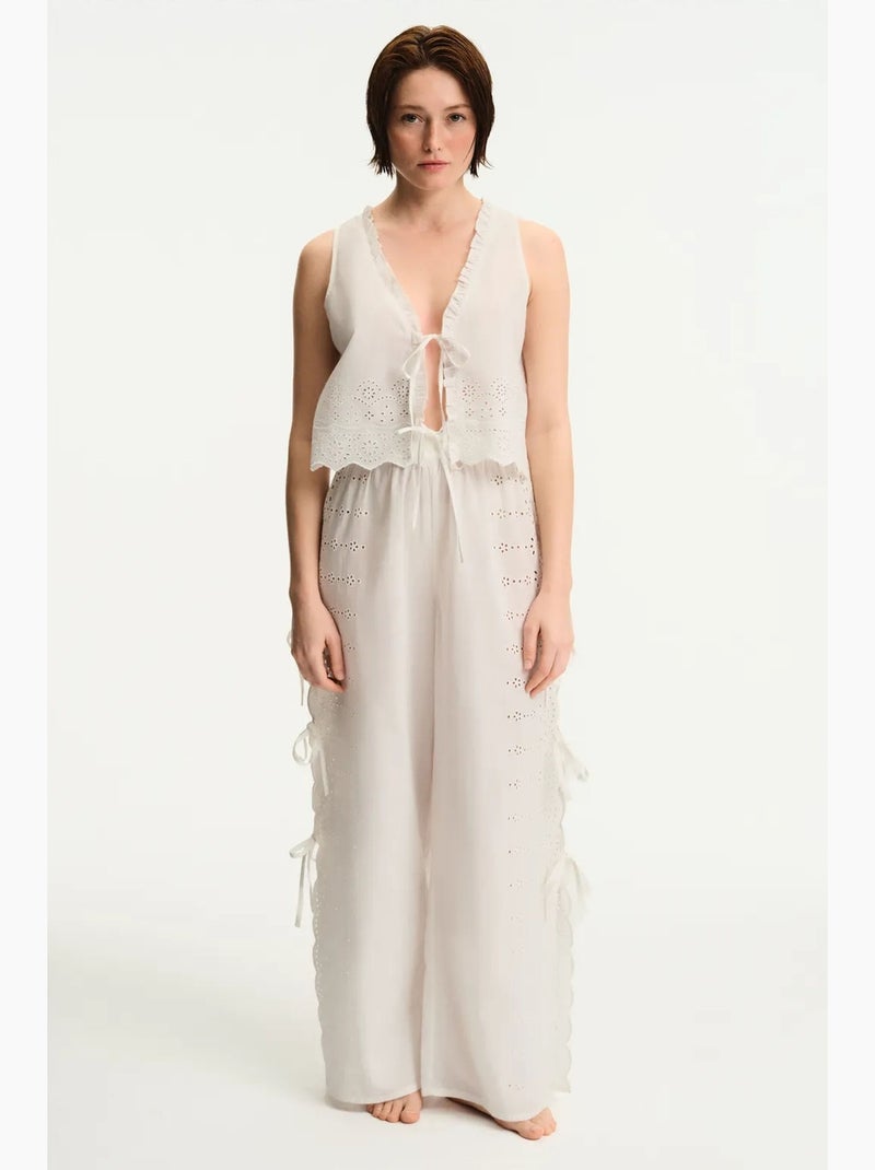 Isaline broek penti Wit - Kiabi