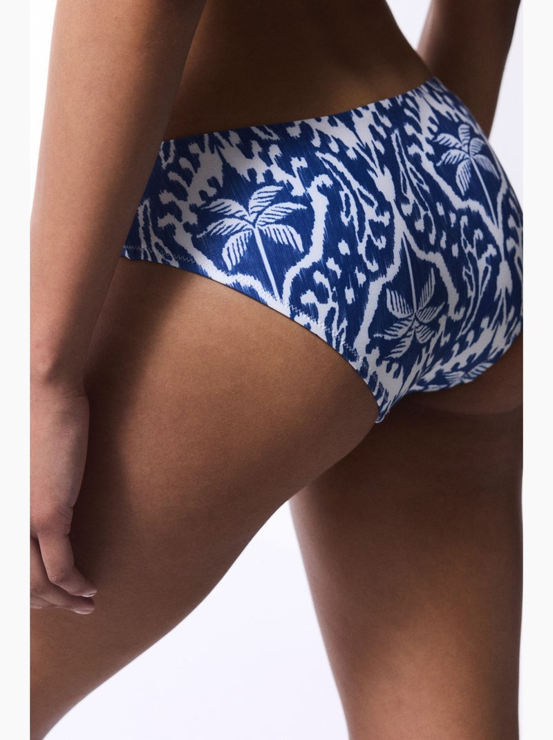 Island bikinibroekje met bladerenprint penti Blauw Wit - Kiabi