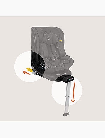 ISOFIX-basis - LIONELO Moxie Plus i-Size - 360° draaibaar - Opvouwbaar - Stabilisatorbeugel