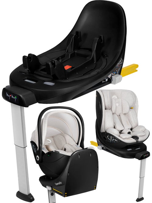 ISOFIX-basis - LIONELO Moxie Plus i-Size - 360° draaibaar - Opvouwbaar - Stabilisatorbeugel - Kiabi