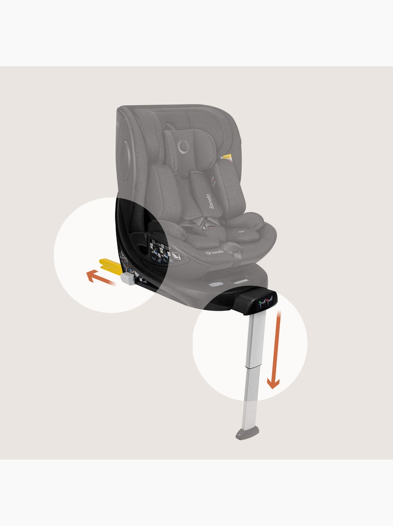 ISOFIX-basis - LIONELO Moxie Plus i-Size - 360° draaibaar - Opvouwbaar - Stabilisatorbeugel Zwart Zwart - Kiabi