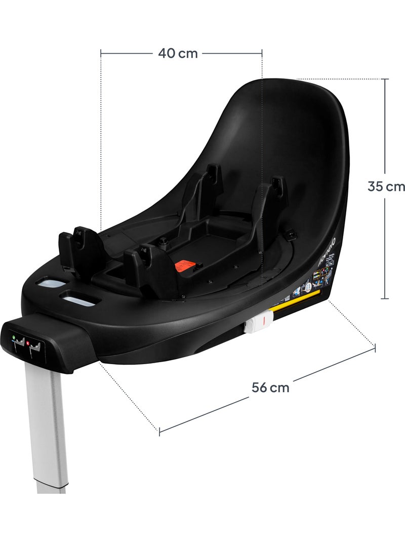 ISOFIX-basis - LIONELO Moxie Plus i-Size - 360° draaibaar - Opvouwbaar - Stabilisatorbeugel Zwart Zwart - Kiabi