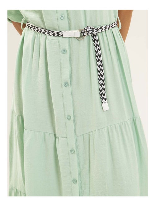 Itonia lange overhemdjurk met riem - Kiabi Itonia lange overhemdjurk met riem - Kiabi