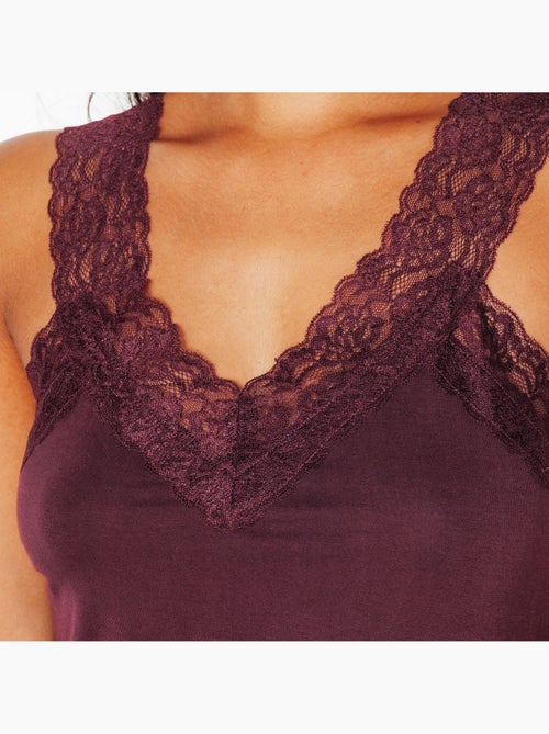 Itoo top kant bordeaux - Kiabi