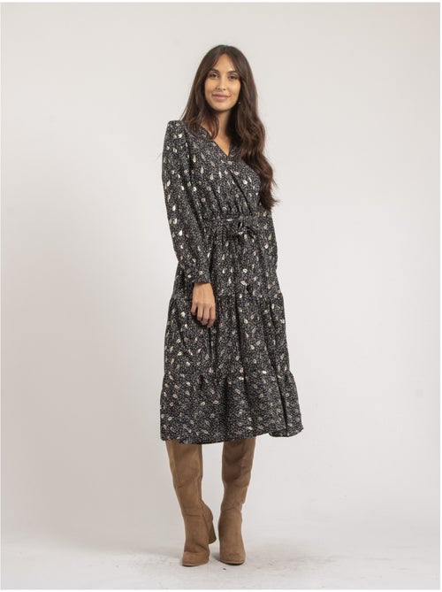 Ivelia midi-jurk met patroon - Kiabi Ivelia midi-jurk met patroon - Kiabi