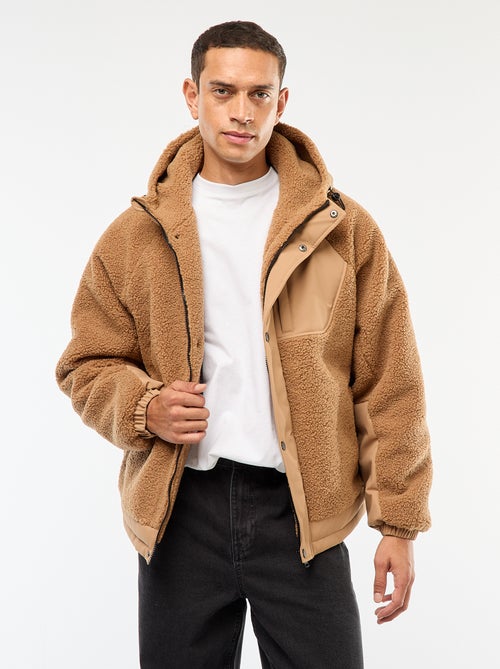 Jack met capuchon en imitatieschapenvacht - Kiabi