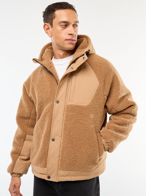 Jack met capuchon en imitatieschapenvacht - Kiabi