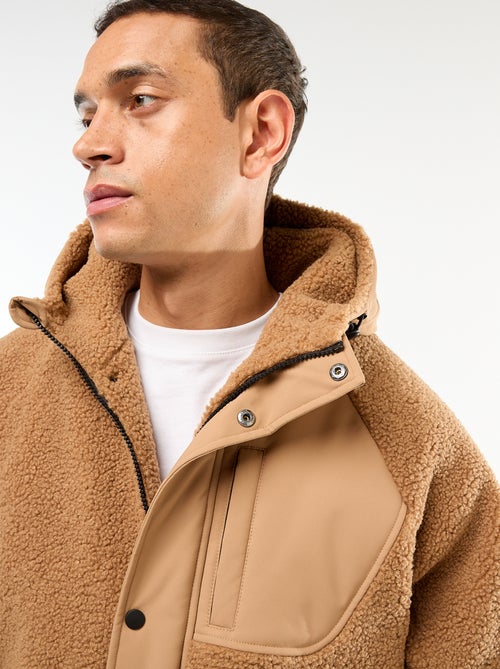 Jack met capuchon en imitatieschapenvacht - Kiabi