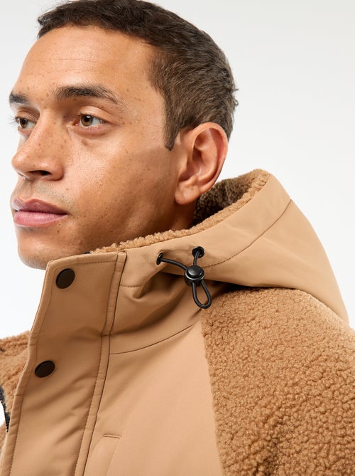 Jack met capuchon en imitatieschapenvacht - Kiabi