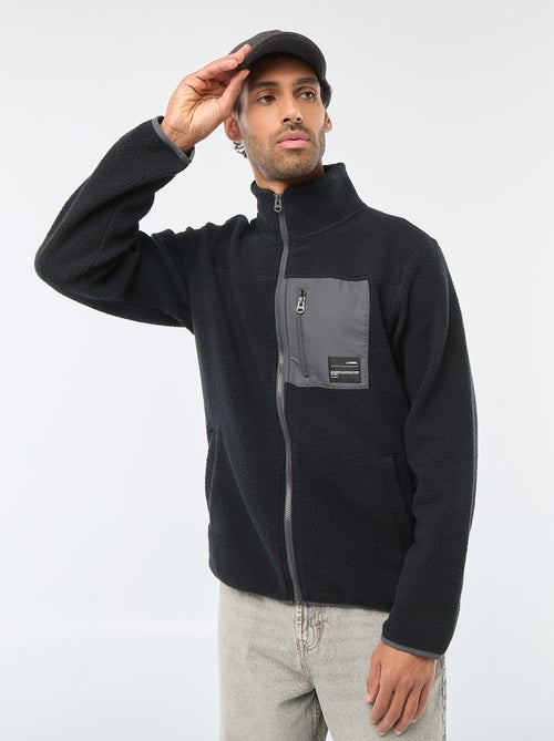 Jack met schapenvachteffect en contrasterend zakje 'JJrebel' - Kiabi