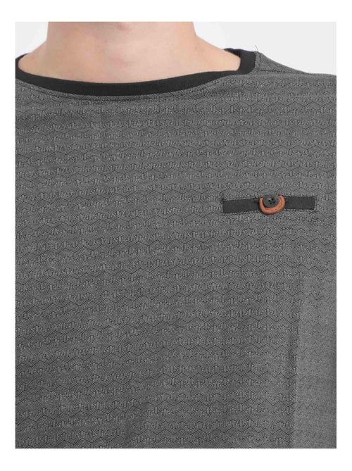 JACOU T-shirt met lange mouwen en ronde hals van puur katoen - Kiabi