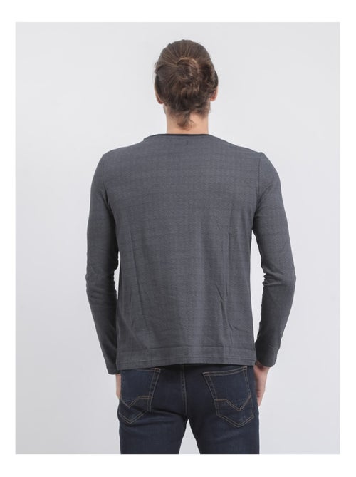 JACOU T-shirt met lange mouwen en ronde hals van puur katoen - Kiabi