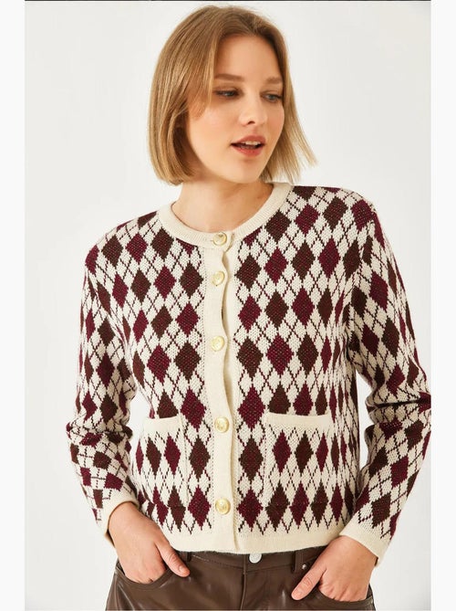 Jacquard gebreid vest met zakken lucci - Kiabi Jacquard gebreid vest met zakken lucci - Kiabi