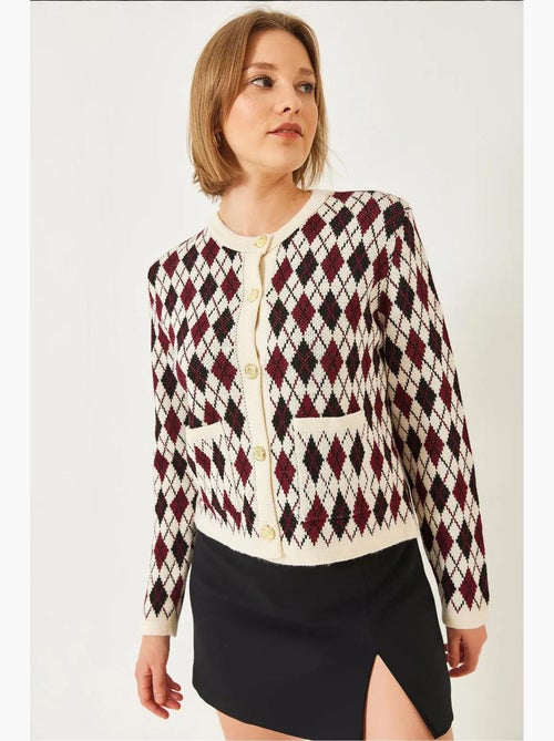 Jacquard gebreid vest met zakken lucci - Kiabi Jacquard gebreid vest met zakken lucci - Kiabi