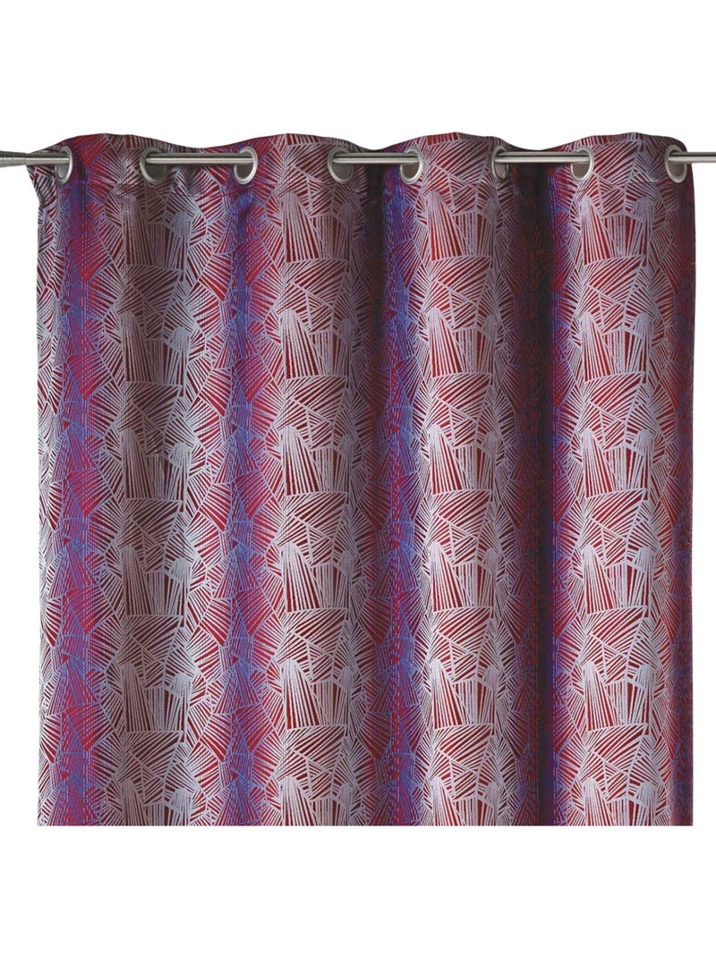 Jacquard-gordijn met etnische motieven Lichtlila - Kiabi