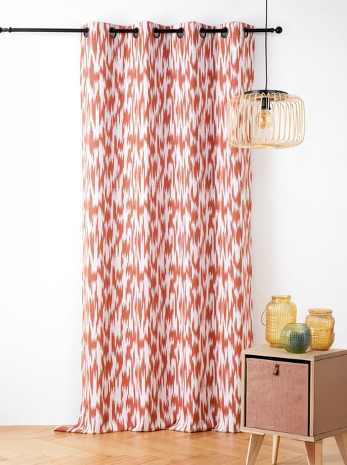 Jacquard gordijn met ikatmotief van upcycled garens - Kiabi Jacquard gordijn met ikatmotief van upcycled garens - Kiabi