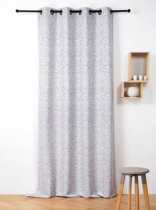 Jacquard gordijn met ringen en tweedlook - Kiabi Jacquard gordijn met ringen en tweedlook - Kiabi