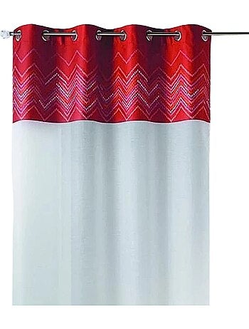 Jacquard-gordijn met visgraatpatroon
