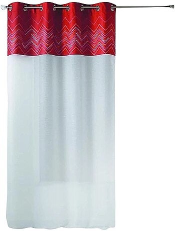 Jacquard-gordijn met visgraatpatroon
