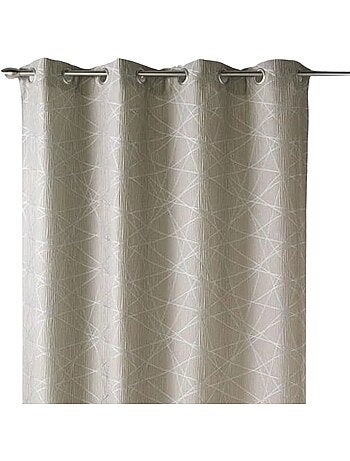 Jacquard-lichtdoorlatend gordijn met geometrische motieven