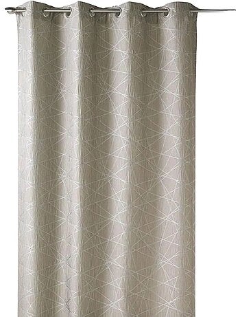 Jacquard-lichtdoorlatend gordijn met geometrische motieven