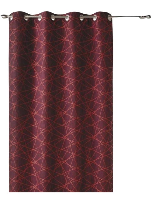 Jacquard-lichtdoorlatend gordijn met geometrische motieven - Kiabi