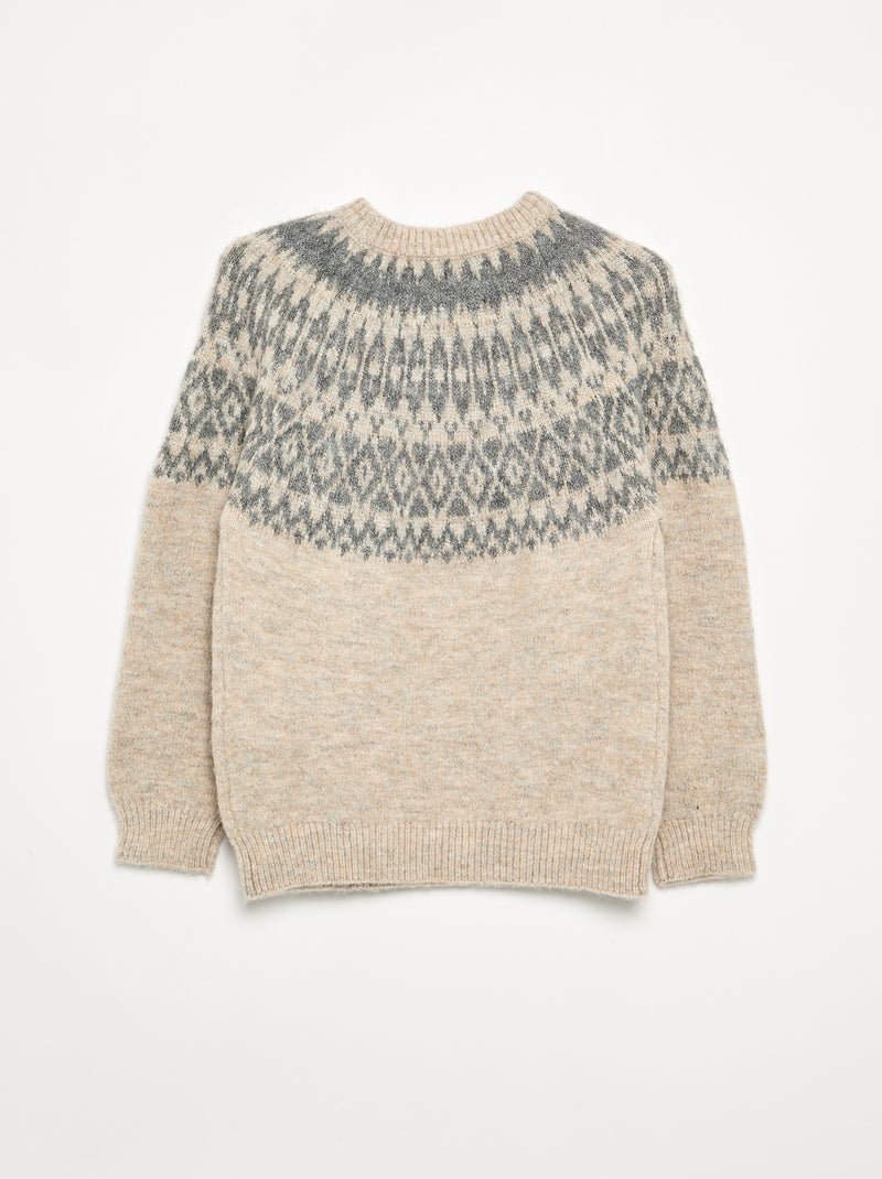 Jacquard trui Biege - Kiabi