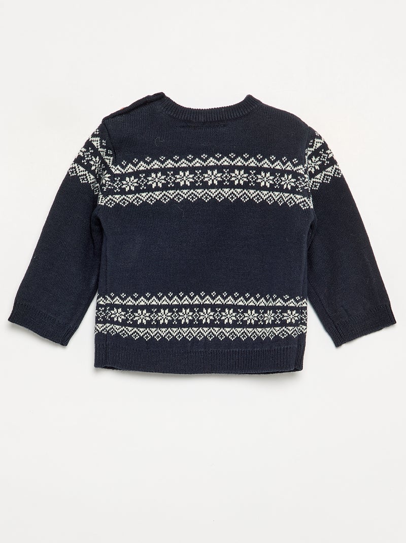 Jacquard trui 'Disney' 'Stitch' Blauw - Kiabi