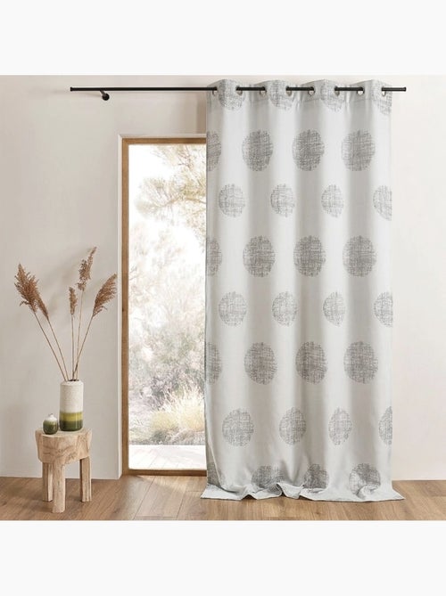 Jacquardgordijn met gemêleerde ronde motieven - Kiabi Jacquardgordijn met gemêleerde ronde motieven - Kiabi