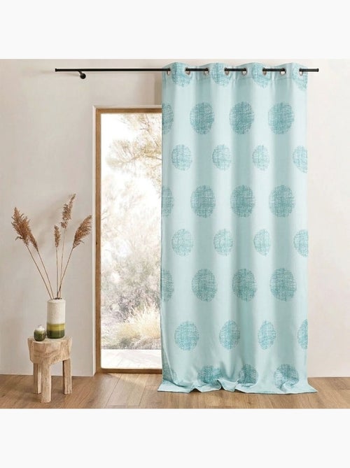 Jacquardgordijn met gemêleerde ronde motieven - Kiabi Jacquardgordijn met gemêleerde ronde motieven - Kiabi