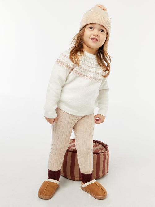 Jacquardtrui van fluffy tricot - Kiabi