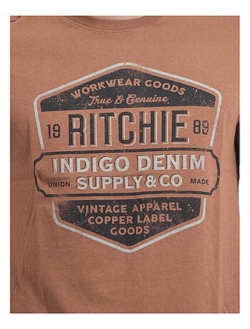 JAGNY puur katoenen T-shirt met ronde hals