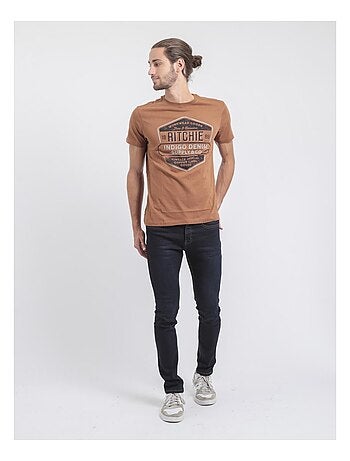 JAGNY puur katoenen T-shirt met ronde hals