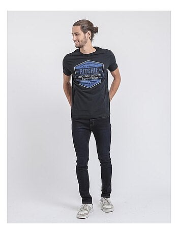 JAGNY puur katoenen T-shirt met ronde hals