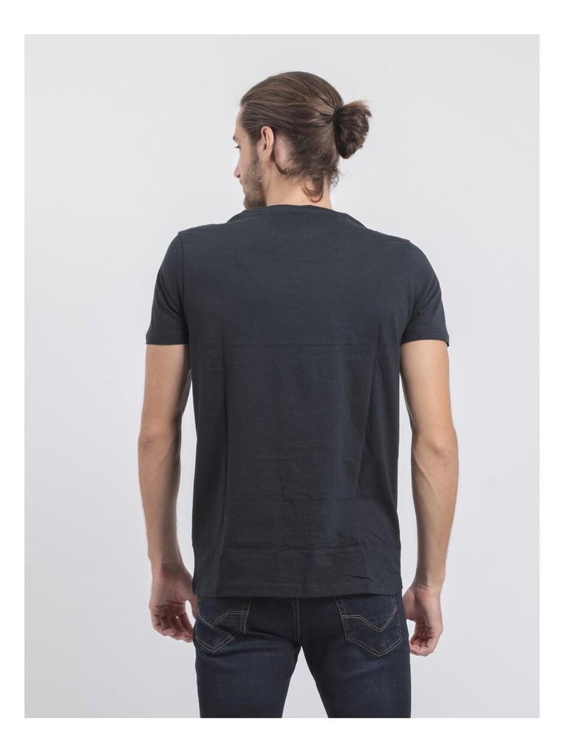 JAGNY puur katoenen T-shirt met ronde hals Marineblauw - Kiabi