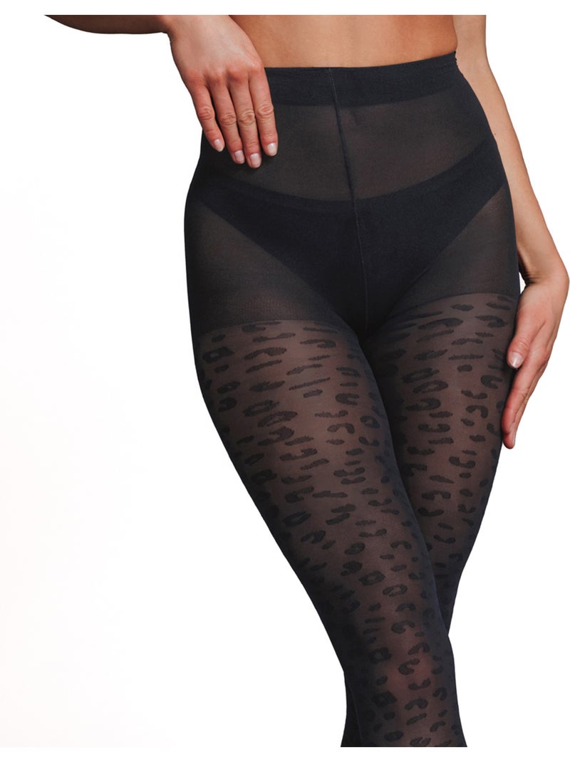 Jaguar fantasie panty 20 denier zwart Zwart - Kiabi