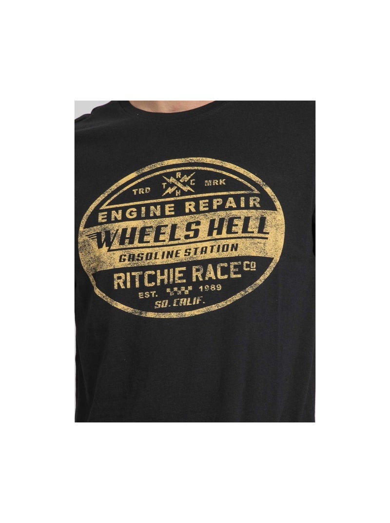 Jakota t-shirt met ronde hals van puur katoen Zwart - Kiabi