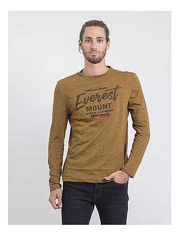 JAMACLOU T-shirt met lange mouwen en ronde hals van puur katoen