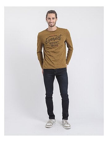JAMACLOU T-shirt met lange mouwen en ronde hals van puur katoen